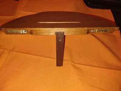 SHELF WOODEN HALF CIRCLE