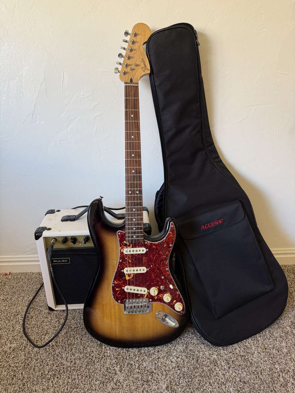 Fender Stratocaster and amp