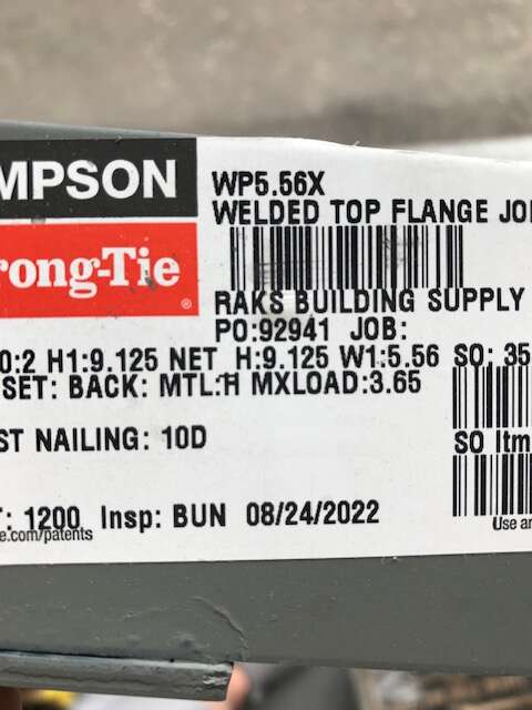 Qty 4-Simpson strong ties WP5.56x