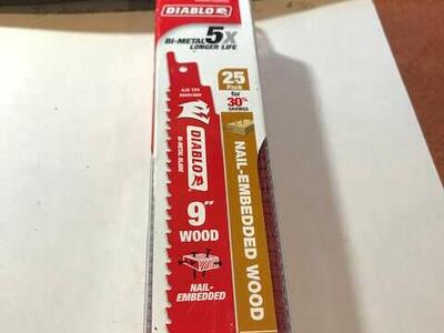 RECIPRICATING SAW BLADES 25 blades each DIABLO or IRWIN