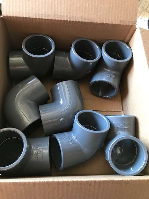 Sched 80 PVC 2 inch elbow and tee