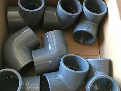 Sched 80 PVC 2 inch elbow and tee