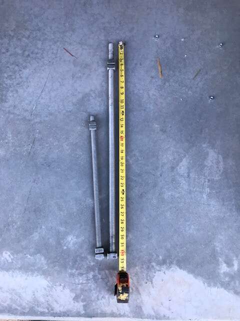 Galvanized anchor bolts construction