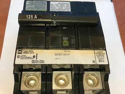New Square D QOB3125 breaker for NQ style bolt on panel