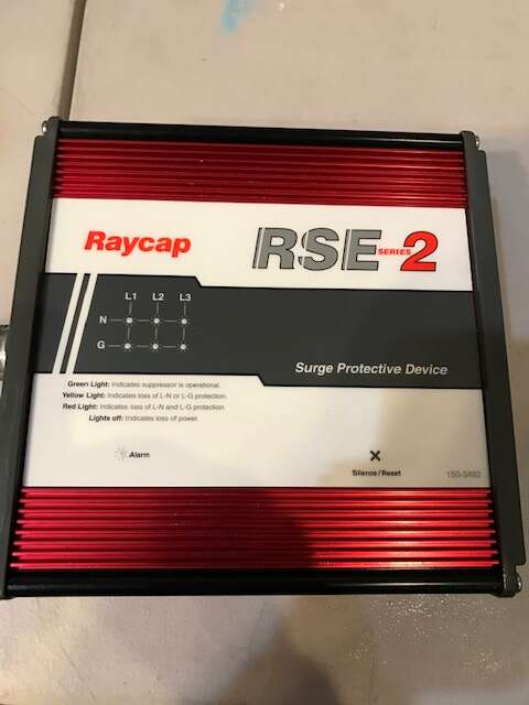 Raycap RSE 2 surge protection device 3PH electrical panel
