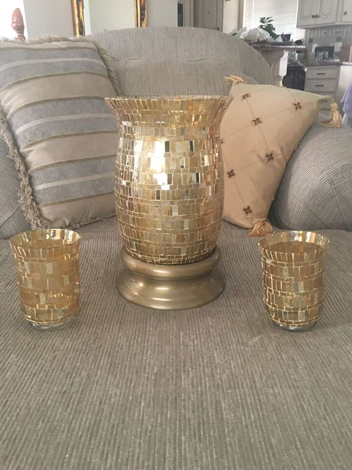 Hurricane Large Candle Holder with Two Smaller Cot