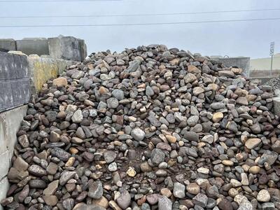 Gray And Purple Cobble, White Rocks, Rose Chips.