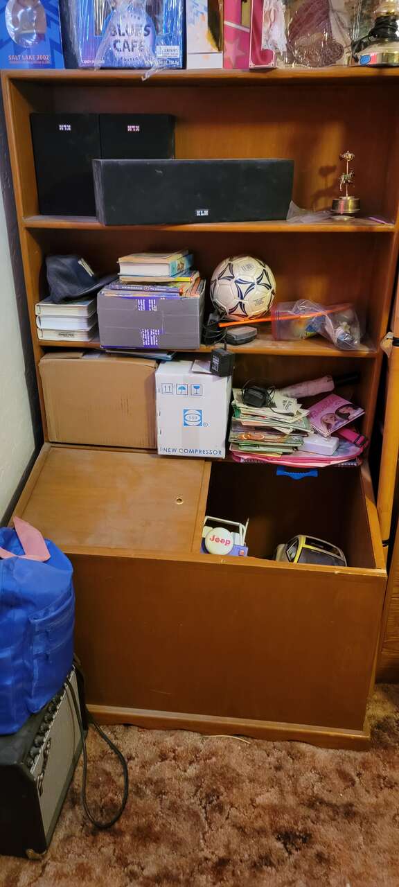 CUSTOM MADE TOYBOX WITH BOOK SHELF