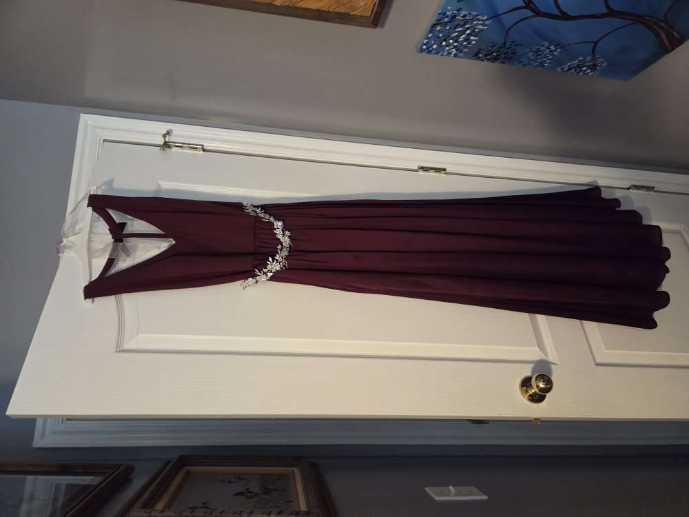 prom dress burgundy Vera wang