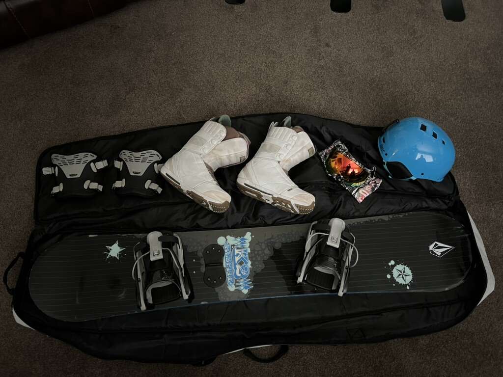 Snowboard with Gear Winter Sports