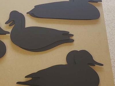 Silhouette Duck Decoys Black Corrugated Silos