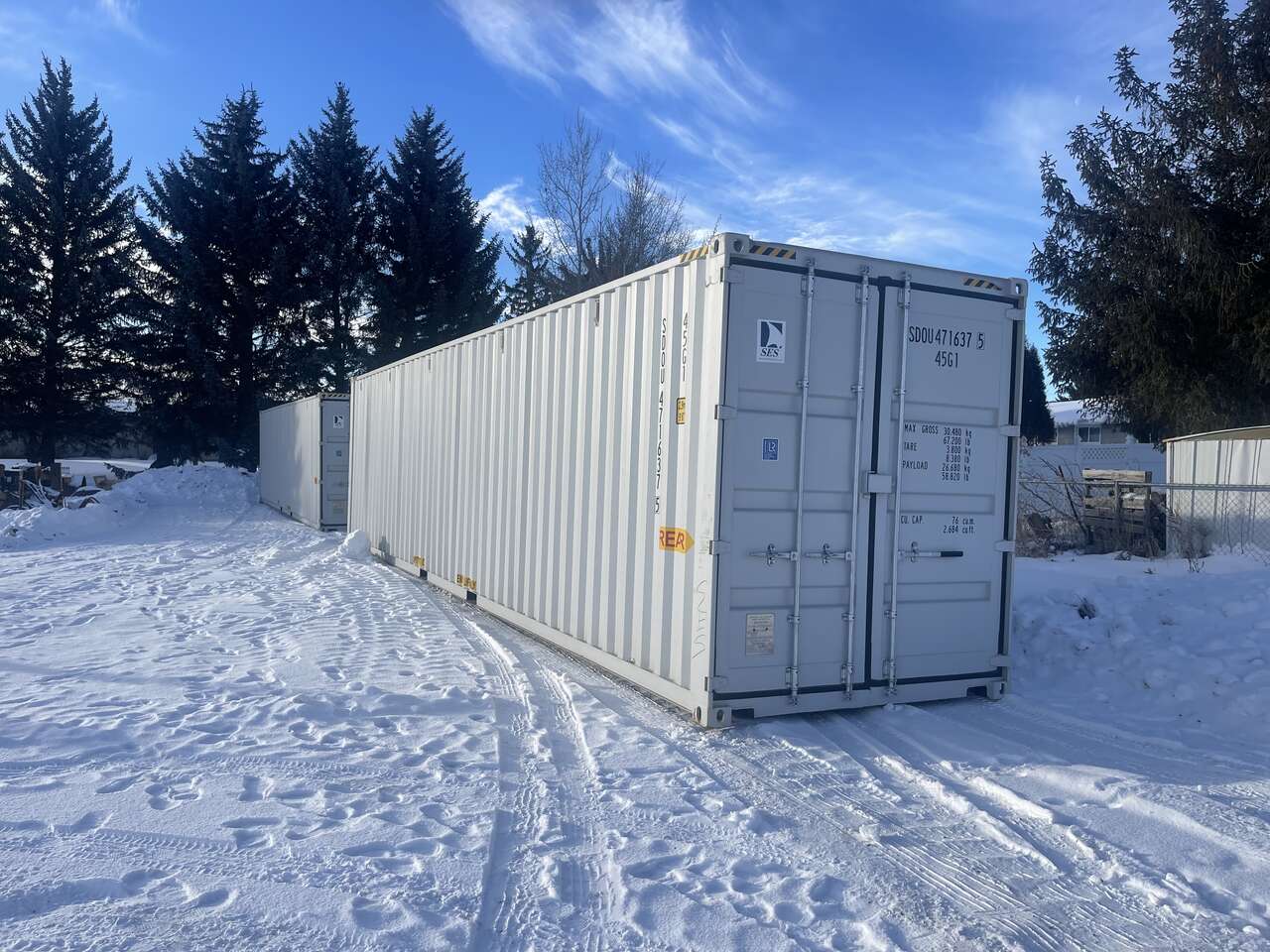 40' High Cube Double Door One Trip Shipping Container / Connex Box / Storage Shed / Cabin Storage / Equipment Storage
