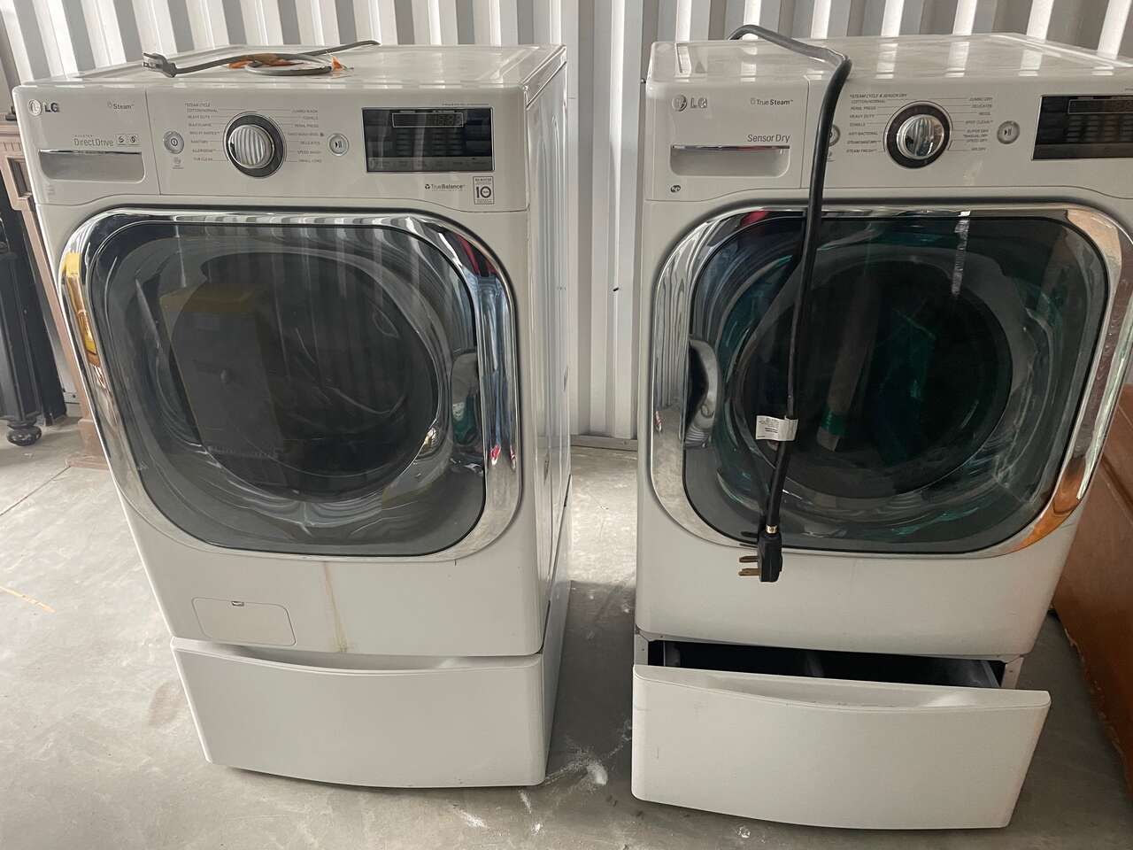 LG front load Washer and Dryer on pe… Appliances