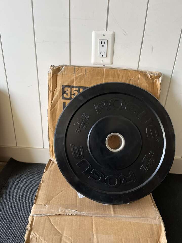 Rogue Fitness 35 Pound Pair Of Bumper Plates New