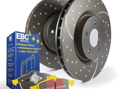 EBC Brakes S5KR1193 -S5 REAR Brake Kit Yellowstuff Pads and 3GD Rotors Subaru Impreza WRX 2003 - 2005 Some Foresters