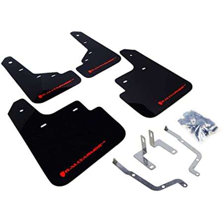 Rally Armor UR Mudflaps Black Urethane Red Logo Mazda 3 2014-2015 RallyArmor MF31-UR-BLK/RD