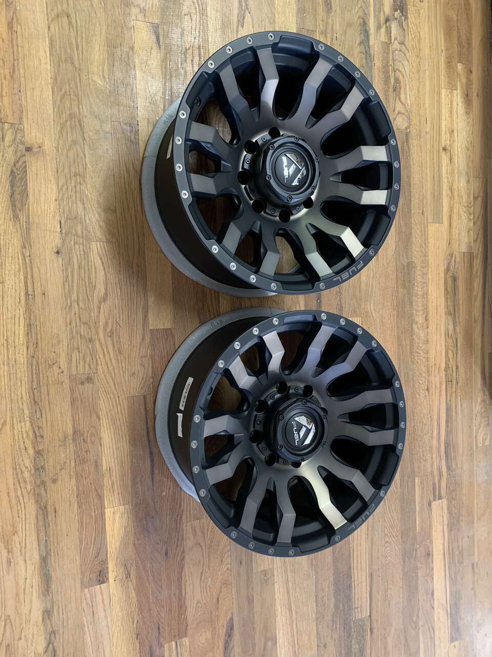 Fuel Off Road D674 BLITZ 18x9 **This ad is for 2 wheels** 8x165.1 MATTE BLACK DOUBLE DARK TINT D67418908250