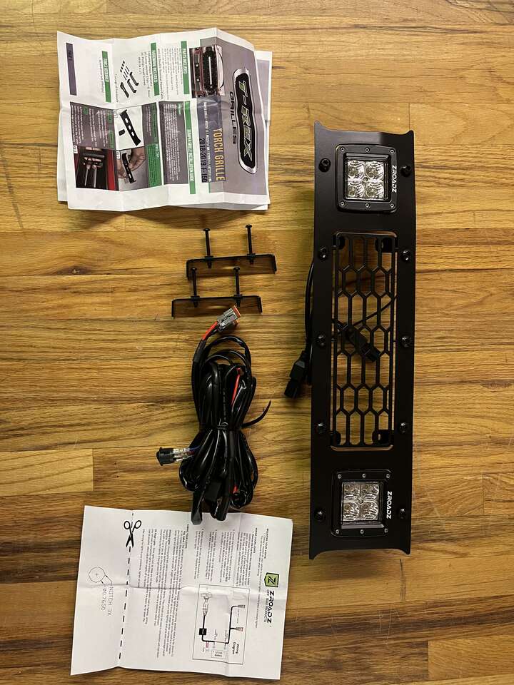 T-Rex 7325711-BR Overlay Stealth Laser Torch Bumper Grille for 2018-2020 Ford F-150 F150 Black Mild Steel 7325711-BR