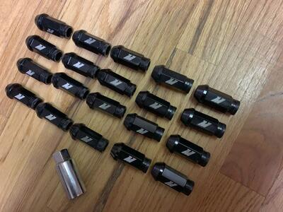 Mishimoto Aluminum Locking Lug Nuts Black 12x1.25 Universal MMLG-125-LOCKBK