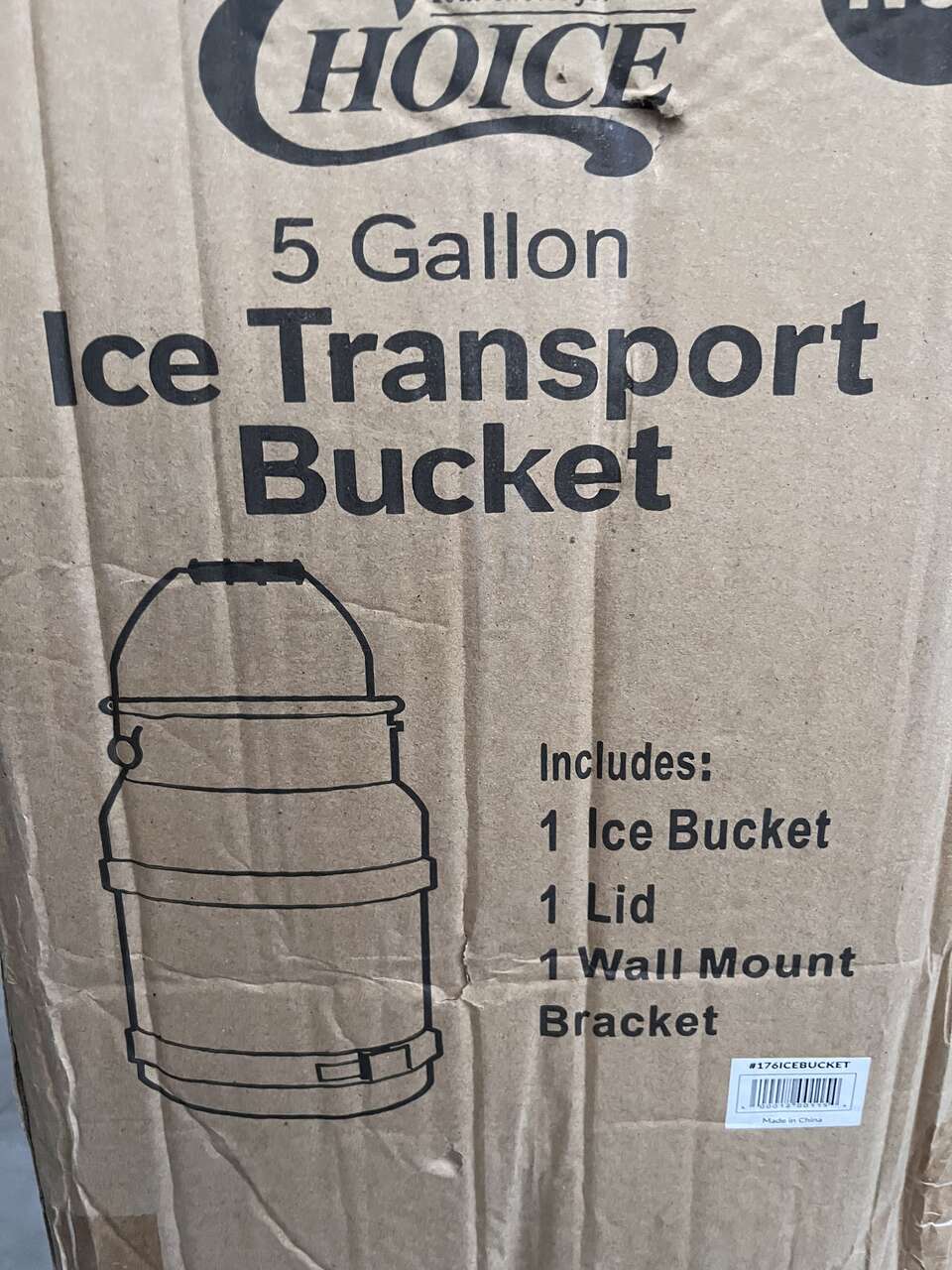 NEW Choice 5 gallon Ice Transport Bucket