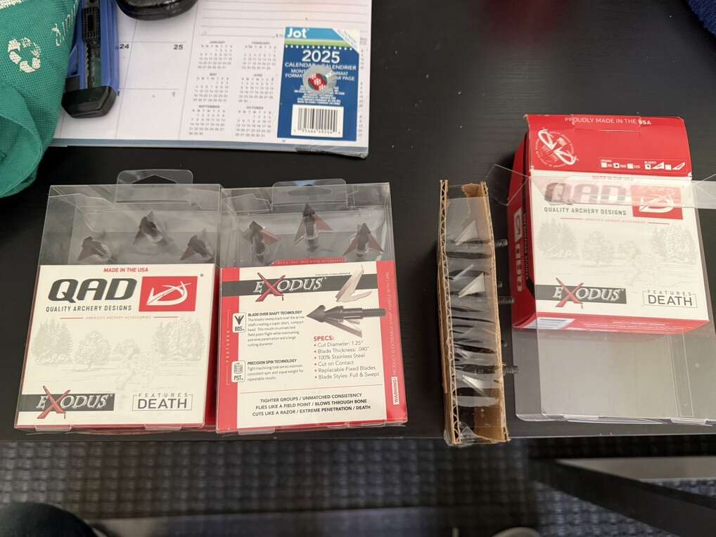 11 Exodus QAD broadheads 100 Grain