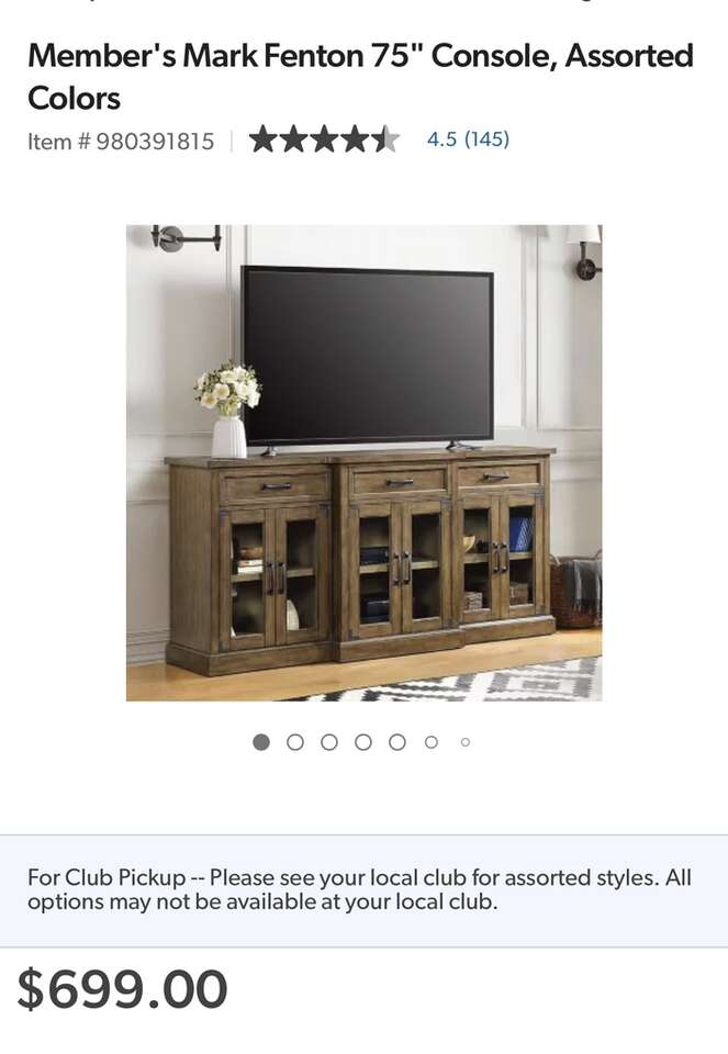 Members Mark TV Console