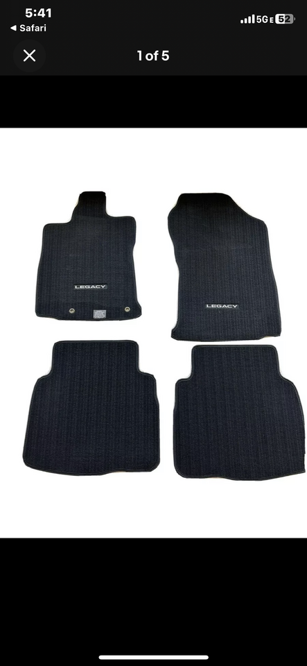 Subaru Legacy 2019-2022 OEM J505SAN030 Carpet Floor Mats