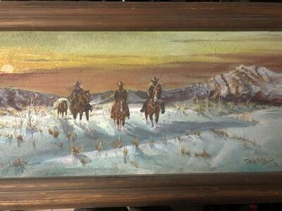 Dale M Burr Painting 1972 Utah Artist 1935-2020