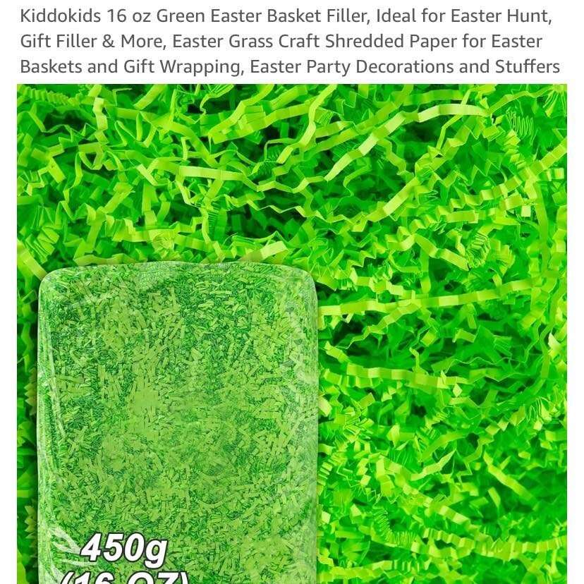 Green easter basket filler
