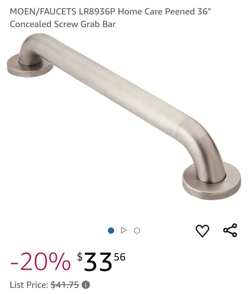 Concealed Screw Grab Bar
