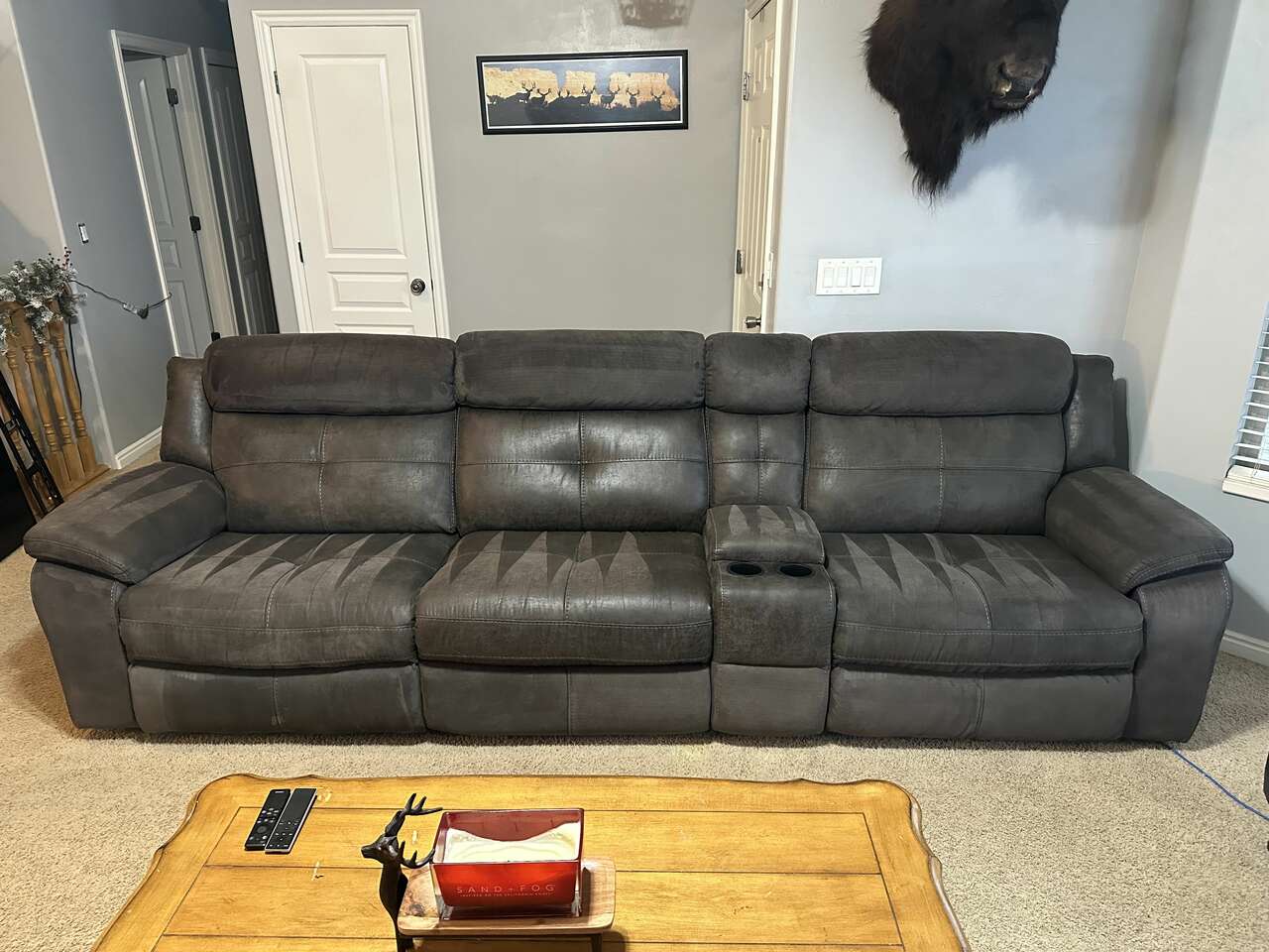 Gray 4 Piece Power Reclining Sofa Furniture