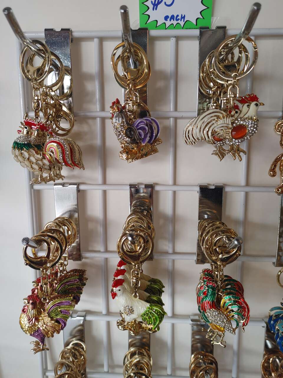 Jeweled / Rhinestone keychain_ $5 =1 ( NEW ) dog, poodle, scooter, calf, puppy, bull, goat. charm, purse