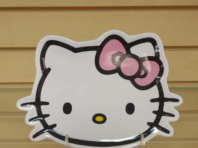 Ceramic _ Hello Kitty plate ( NEW ) pink / white / black