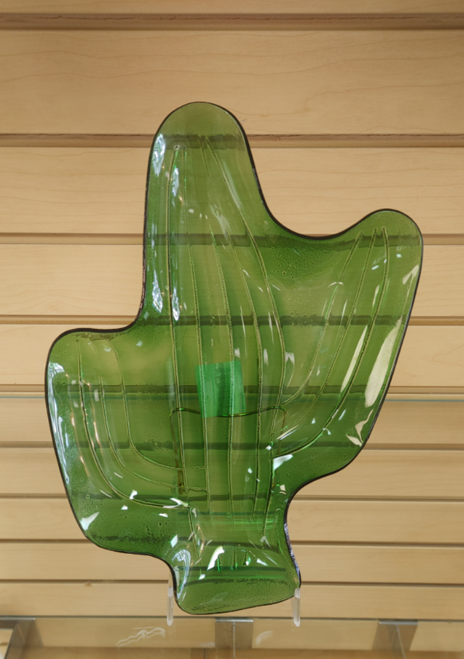 Cactus shape glass plate ( NEW )