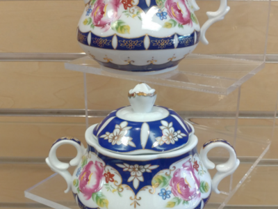 Porcelain _ Creamer & Sugar Container set ( NEW ) Tea, Coffee