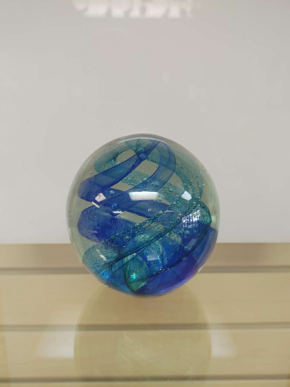 Decorative Glass Sphere figurine / paper weight - $14.99 ( NEW ) blue