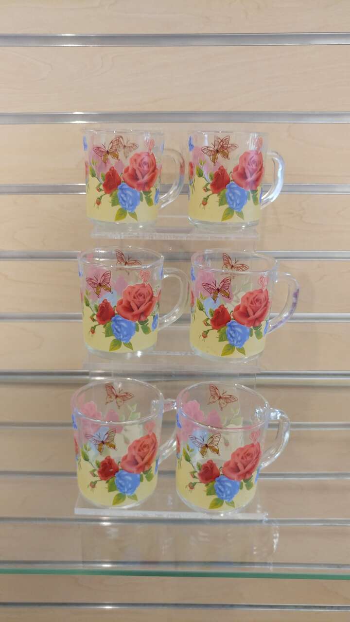 6pc _ Glass Cup set ( NEW ) tea, coffee. Kitchenware, Dinnerware, glassware