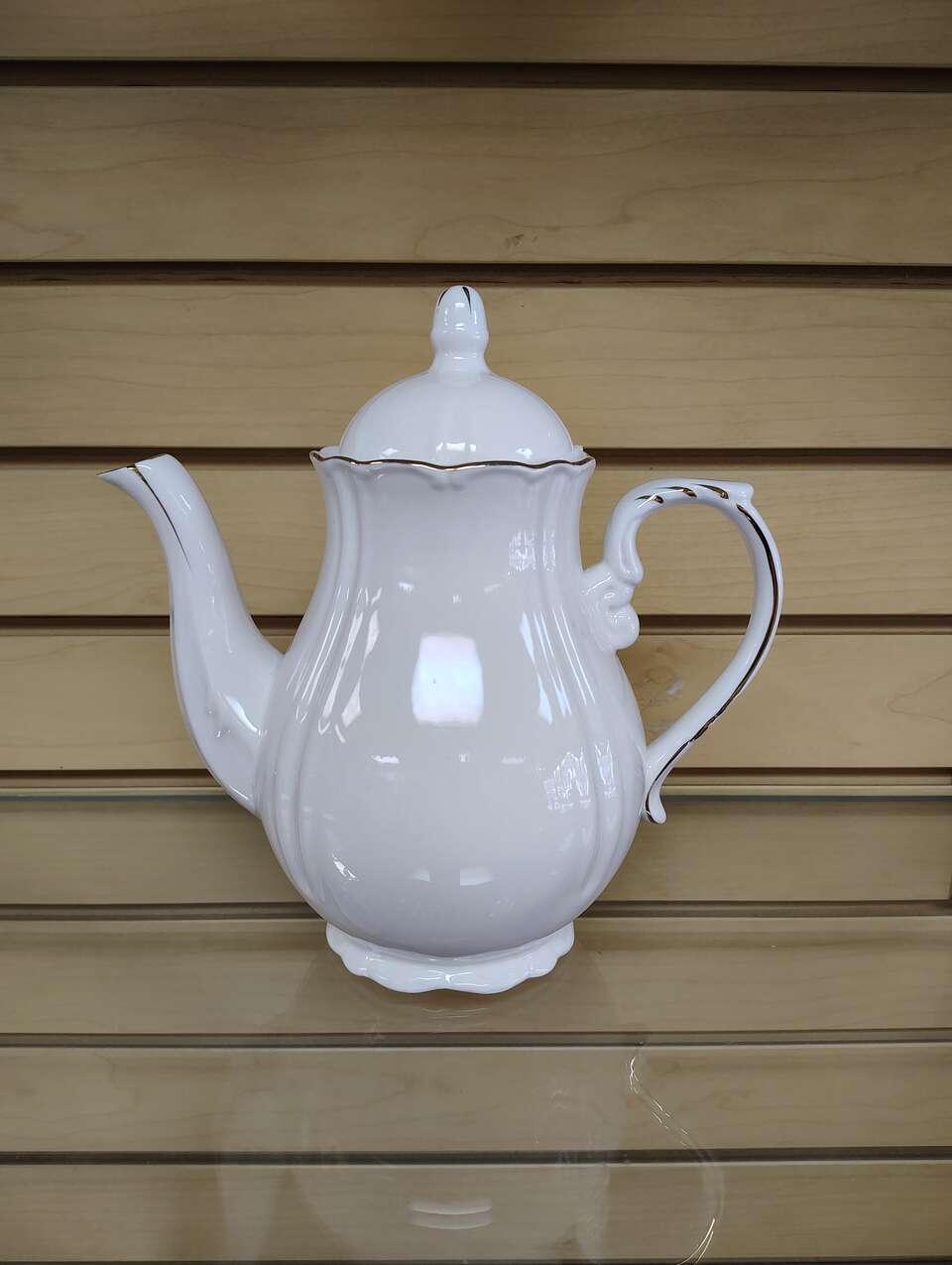 Porcelain Teapot - $24.99 ( NEW ) white & gold. grace teaware