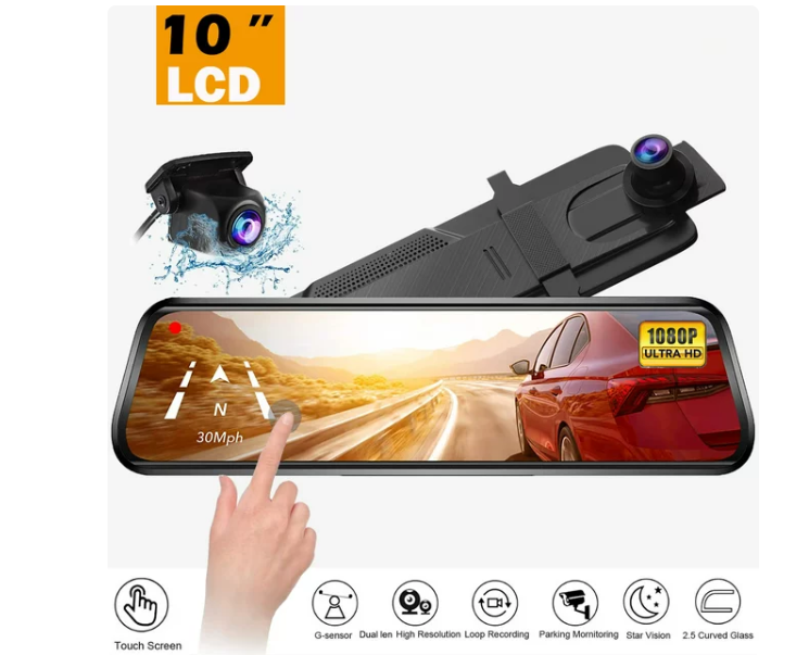 brand new in box 10" Mirror Dash Camera