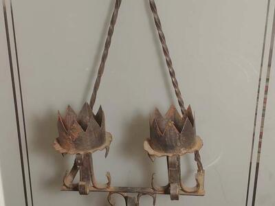 Vintage Wrought Iron Candle Holder Cool Gothic Look