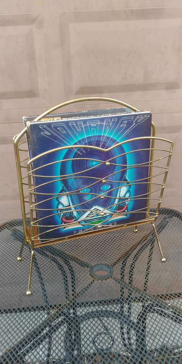 Awesome MCM Wire Vinyl Record Rack