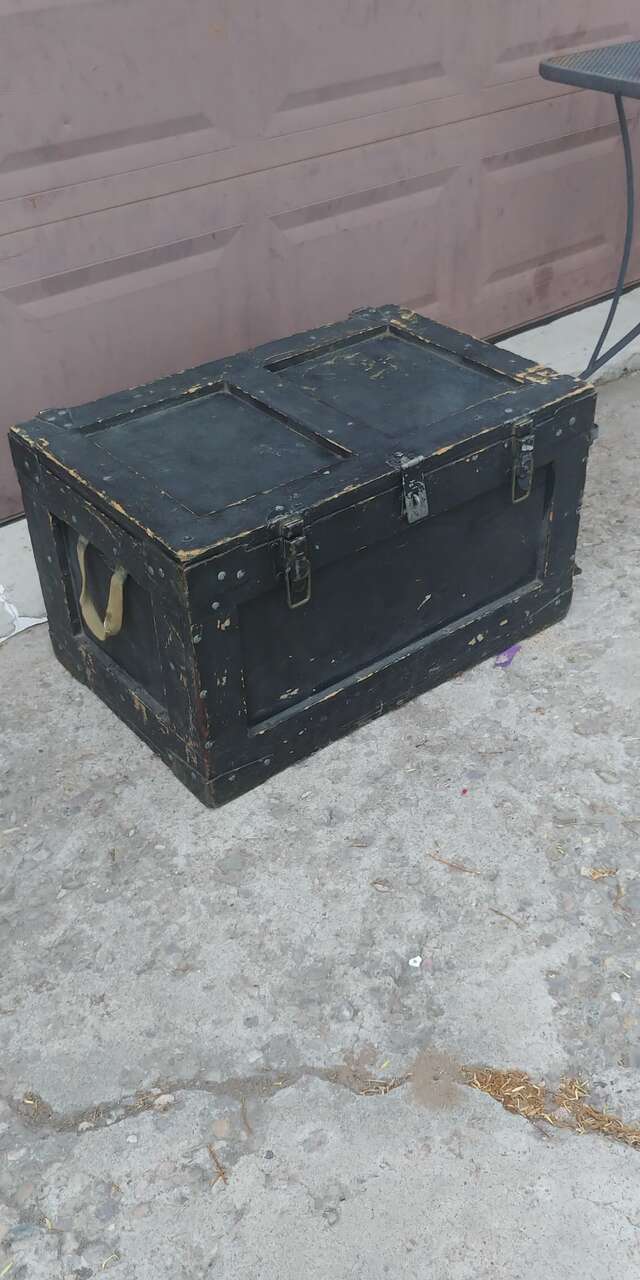 Vintage Military Trunk For Display Or Storage