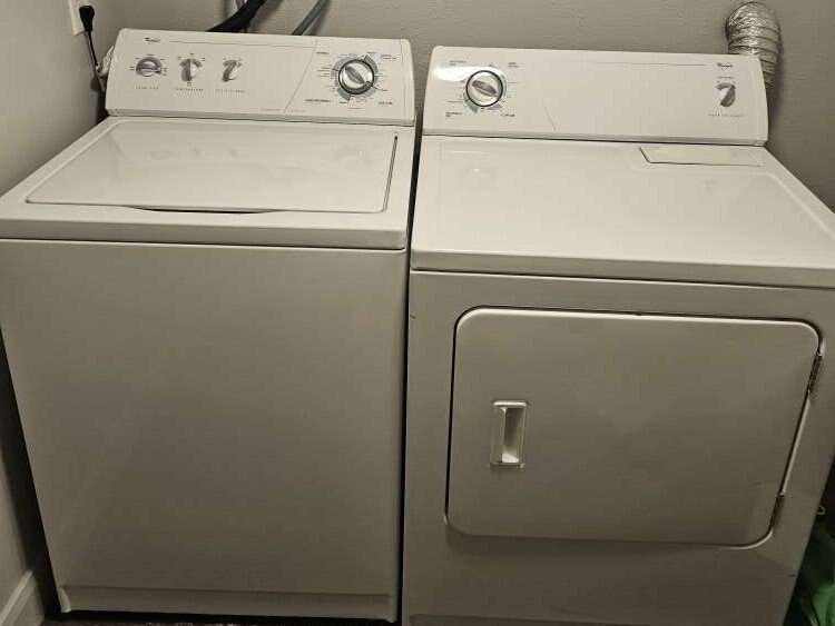 Washer and dryer. Appliances