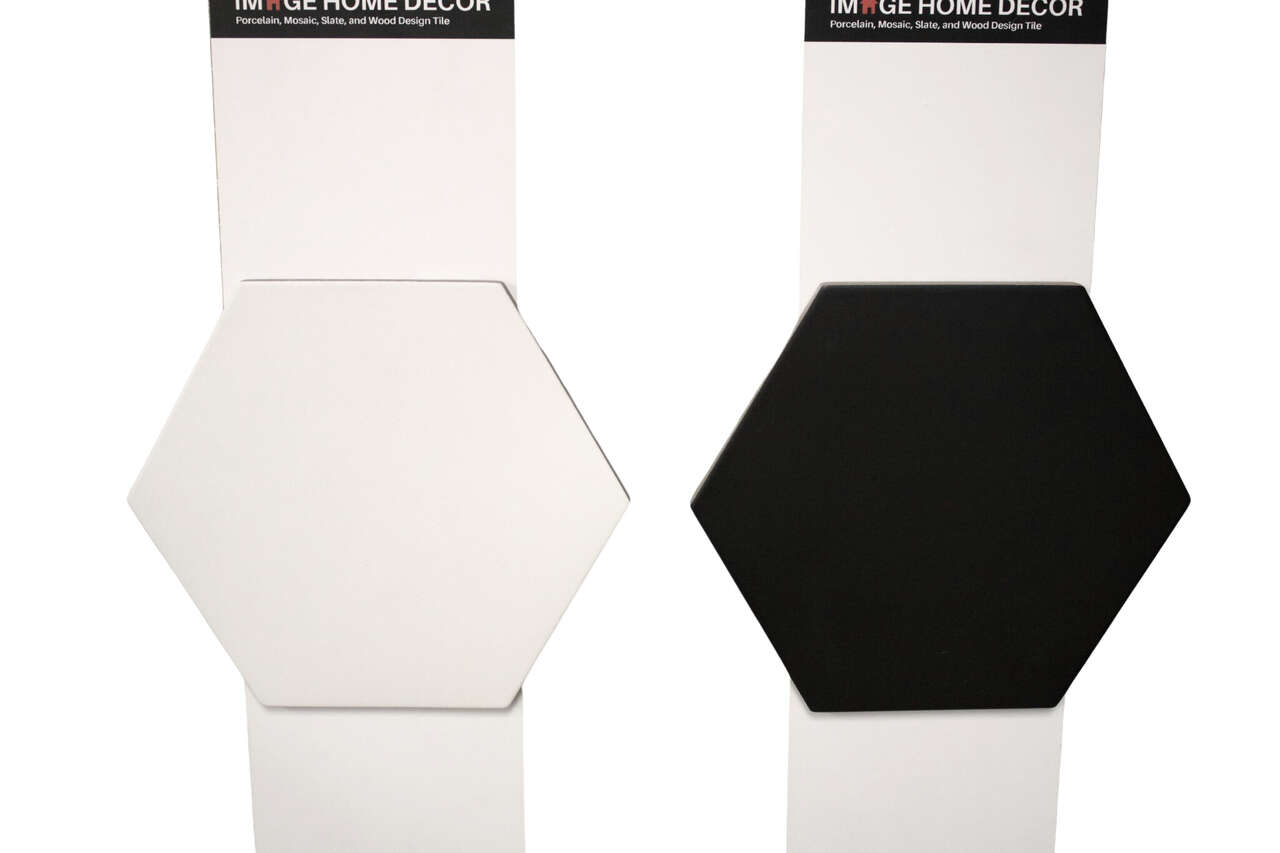 White Hex Tile 7x8"