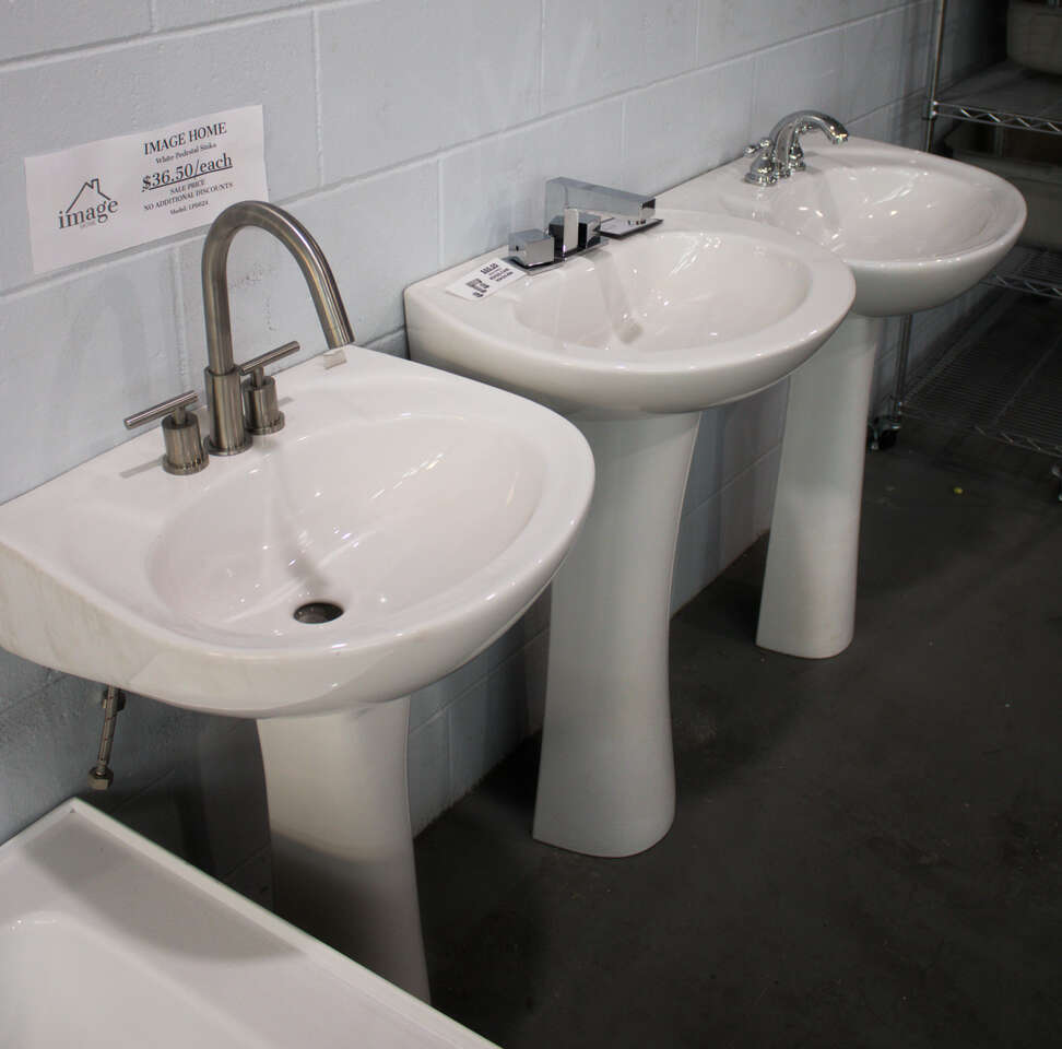 Classic White Pedestal Sinks — Just $36.50!
