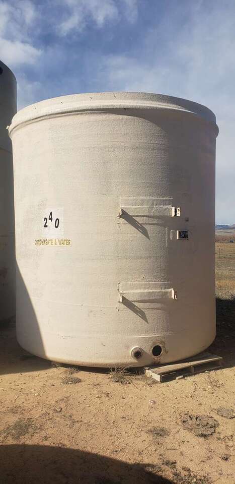 Vertical 5000 Gallon Fiberglass Open Top Off-Grid Storage Rainwater Watewater Liquid Water Tank Farm Ranch