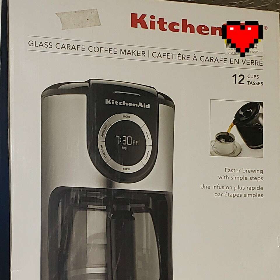 KitchenAid 12 cup glass coffee maker