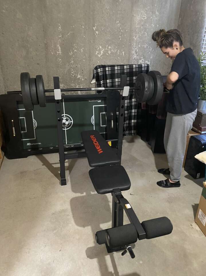 Multi bench + 100lb Weights Fitness Equipment