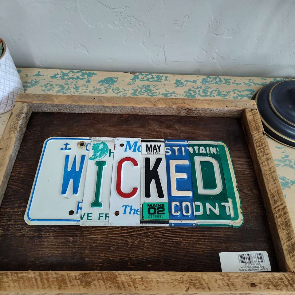 "Wicked" license plate art
