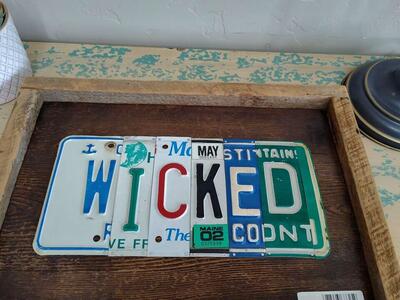 "Wicked" license plate art